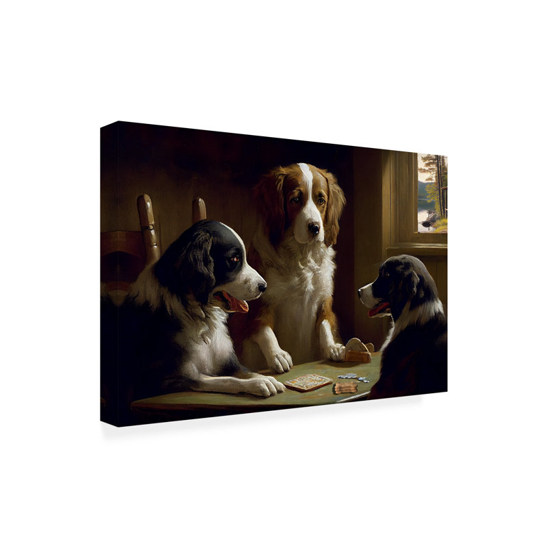 Art sur toile Sasha Dogs II, H 30 po x l 47 po