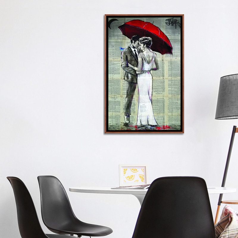 " Rainy Moon " by Loui Jover, Classic Wood Framed, No Mat, 40" H x 26" W x 1.5" D