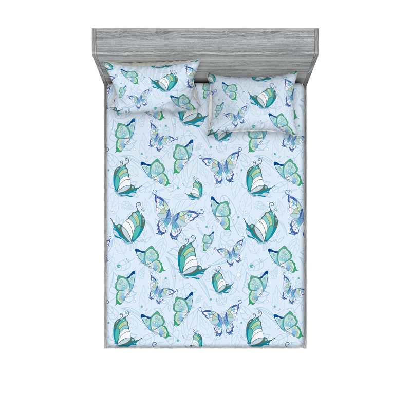 Drap-housse et taie décorative Ambesonne, Ensemble de draps très grand californien avec 2 t