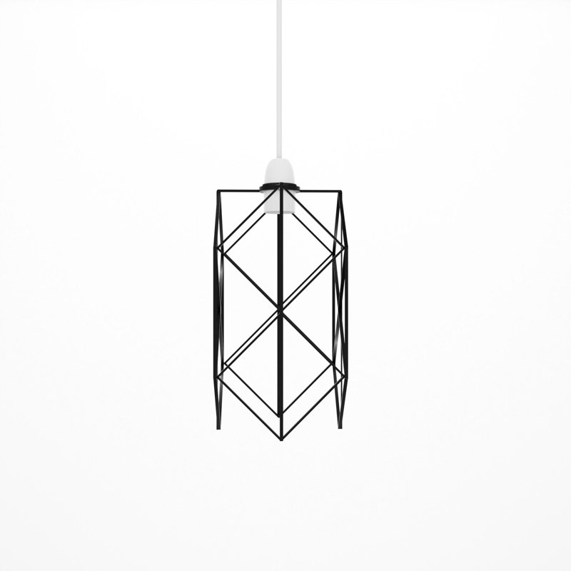 26cm H Metal Oval Lamp Shade ( Uno ) in Black