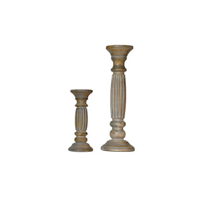 15'' H Wood Tabletop Pillar