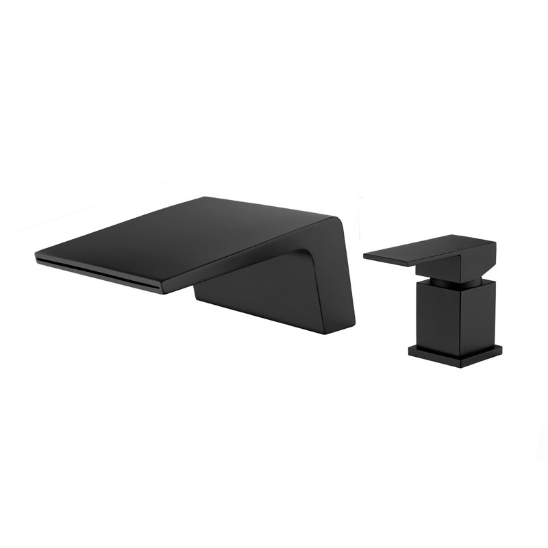 Deck Waterfall Faucet, Matte Black