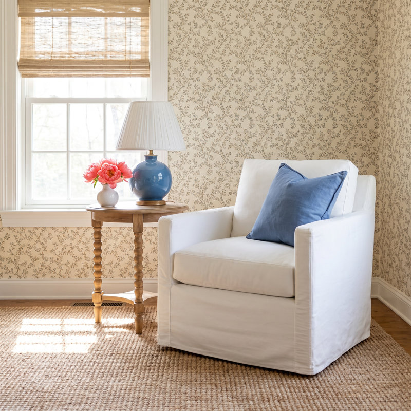 Savannah Upholstered Armchair, Bayou Off White Canvas
