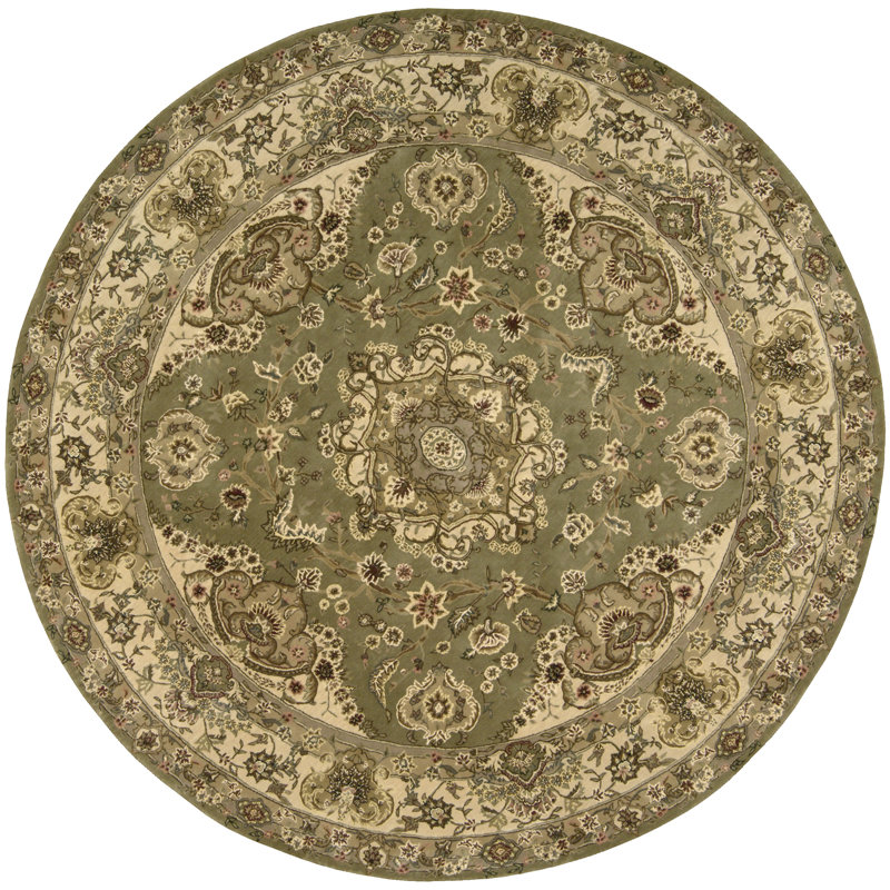 Deguzman Wool Oriental Indoor Rug, Round 8'