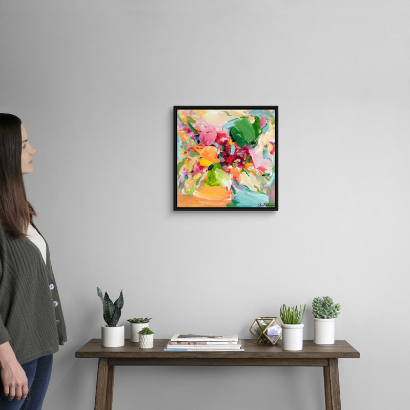 "French Macarons" par Amira Rahim, reproduction sur toile, H 18 po x l 18 po x P 1,75 po, Toile avec cadre photo, Noir