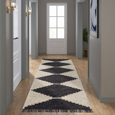 Tapis noir et ivoire Amanda