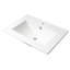 Lavabo de salle de bain rectangulaire blanc avec trop-plein