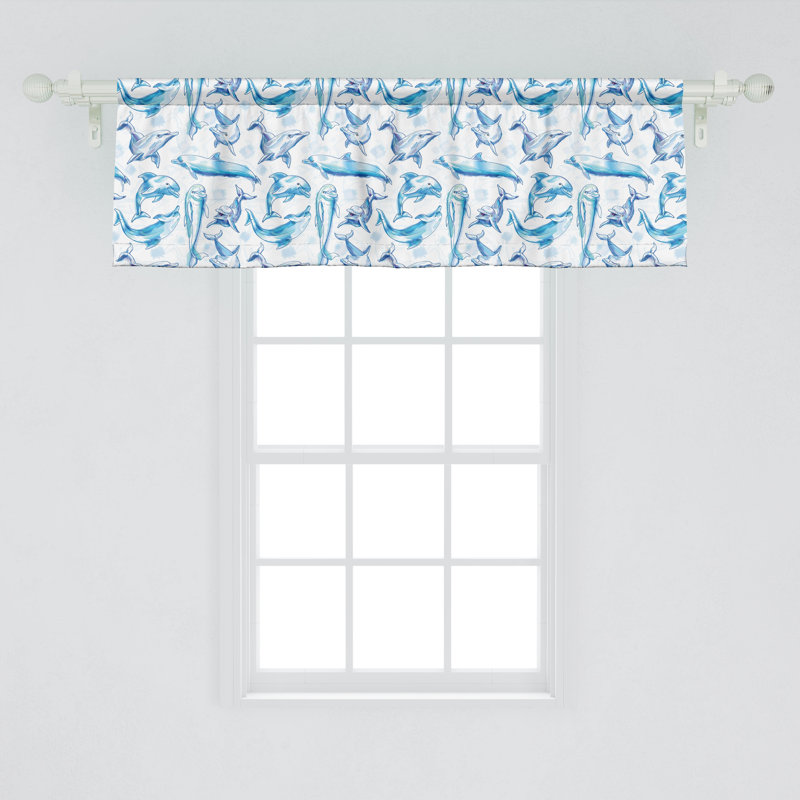Ensemble de 2 cantonnières Ambesonne Ocean Life, L 12 po x L 54 po