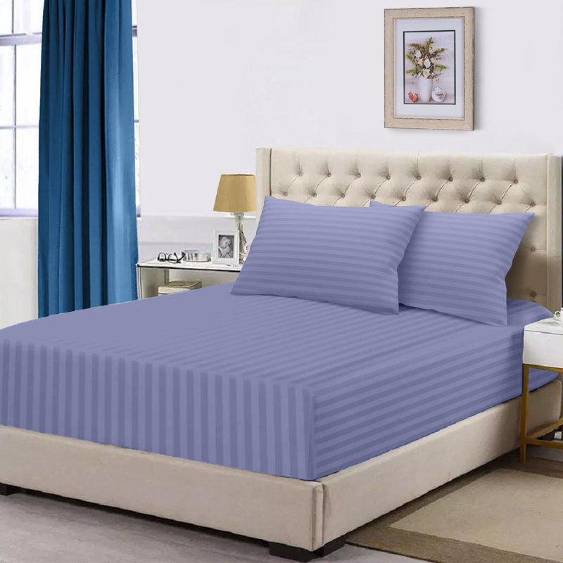 Gerde Super Soft Microfiber Extra Deep Fitted Sheet, Single (91 x 190cm), Washed Blue