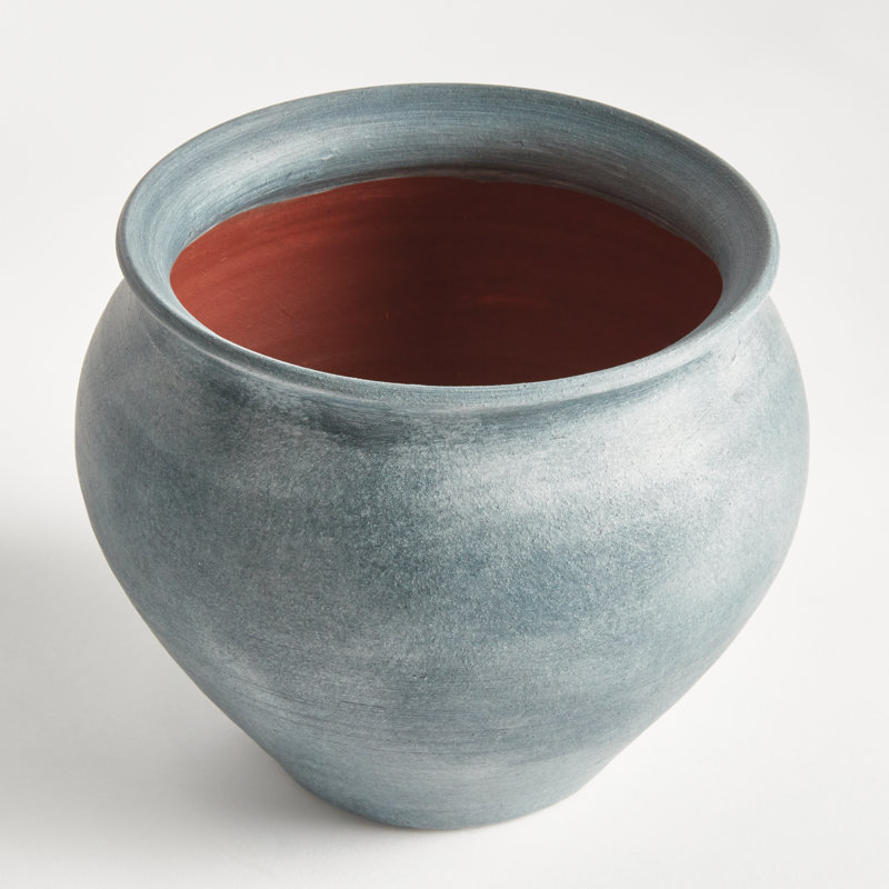 Carmiche Mirela Drum Vase Large, Blue