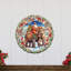 Crochet de porte en bois Borendy Santa on Elephant Wreath