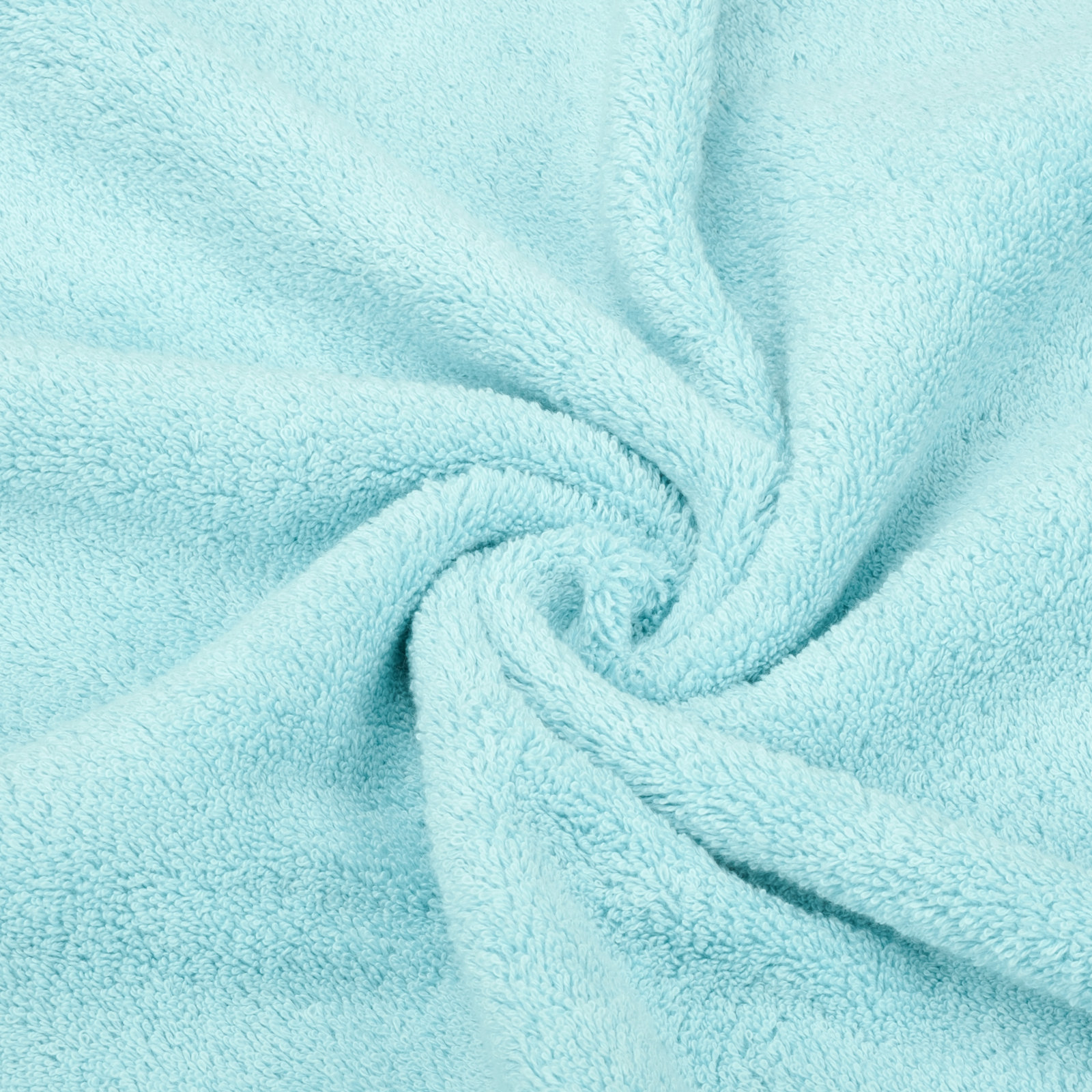 100% Cotton Premium Turkish Bath Towel Set, 6 Piece Super Soft and Absorbent Darcelle Collection, Duck Egg