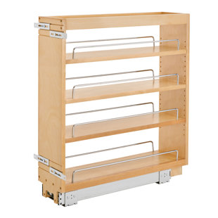 Cabinet Caddy White, Pull-and-Rotate Spice Rack Organizer, 2  Double-Decker B33