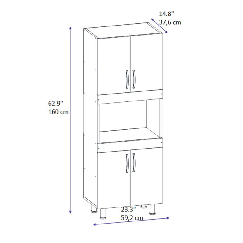 63'' Kitchen Pantry