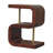 Wood S-Curve Brass Bedside