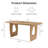 68" Wood Dining Table for 4-6, Modern Rectangular Kitchen Table for Dining Room-1109577460
