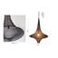 Luminaire suspendu chaîne transitionnelle en satin noir 1 lumière-673718969-673718966