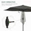 Parasol de marché d'extérieur rectangulaire de 6,5 pi x 10 pi avec manivelle et inclinaison à bouton-poussoir-528772735-528772734