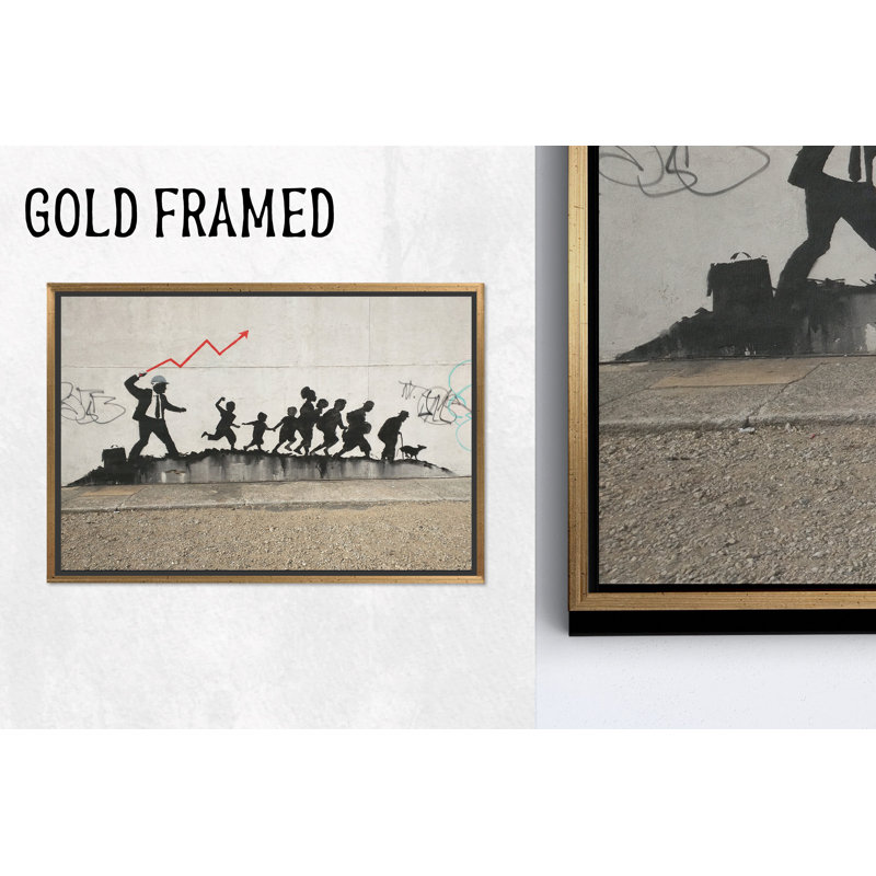 Urban Elegance: toile d'art graffiti Banksy Coney Island, toiles 1P, 63,1 po de hauteur x 114,2 po de largeur