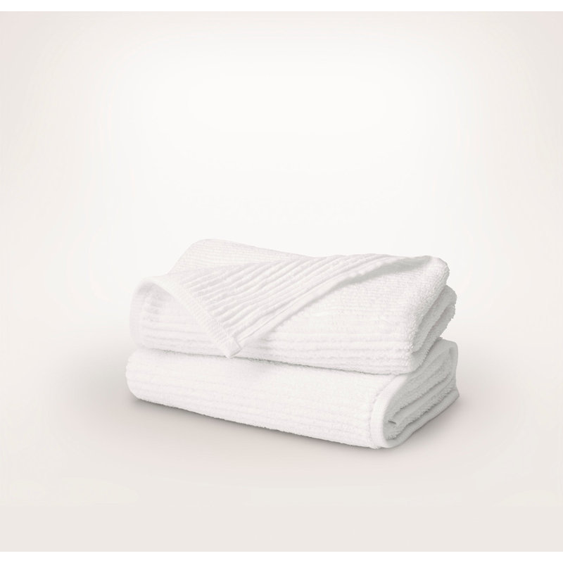 Turkish Ribbed Washcloth Set, White