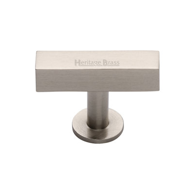 Heritage Brass Cabinet Knob Symmetrical Square Design 44mm