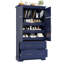 Armoire de rangement autoportante avec garde-manger avec plateaux coulissants et plateau à gâteau, bleu-875032434