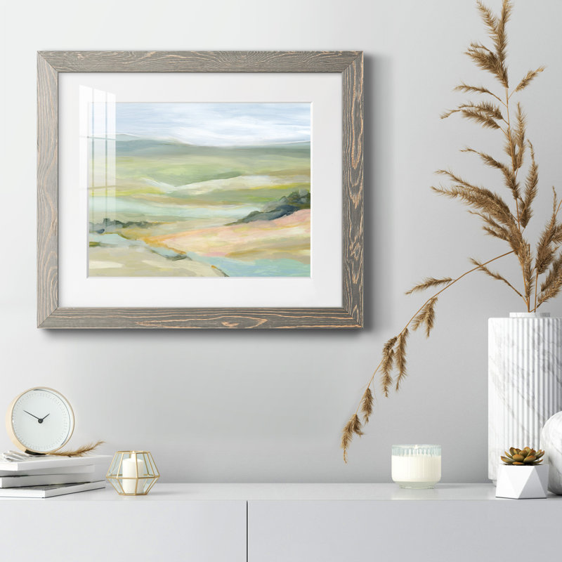 River Valley - peinture encadrée, H 24 po x l 18 po x P 1,5 po, Encadré gris