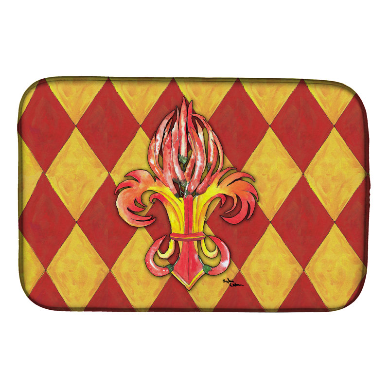 Tapis de séchage poivres fleur de lis