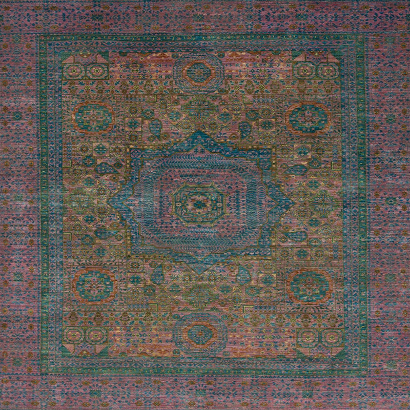 Tapis abstrait 1330, Carré 7 pi