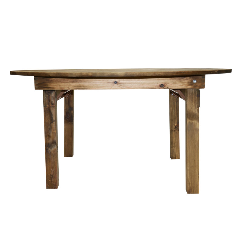 Pine Round Solid Wood Dining Table