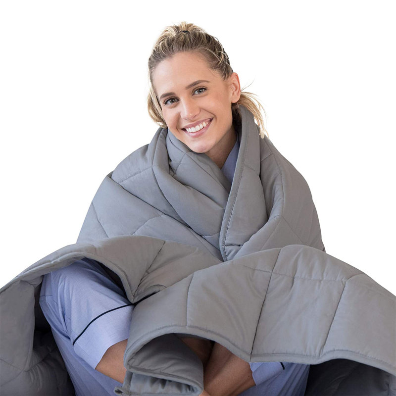 Weighted Throw Blanket, Queen, 25, Gray