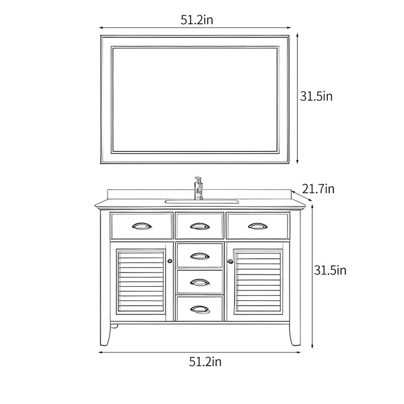Armoire de salle de bain américaine.