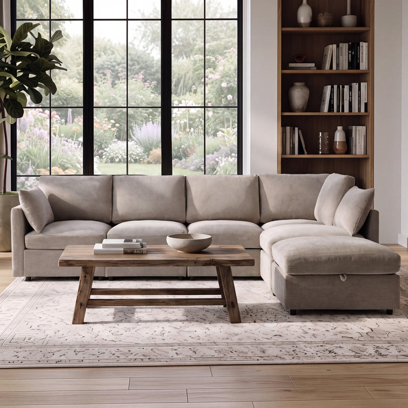  Canapé modulaire en U Sarang, Chenille kaki