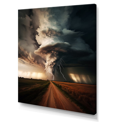 Toile abstraite, impression de vortex majestueux - Santio tempête majestueux vortex