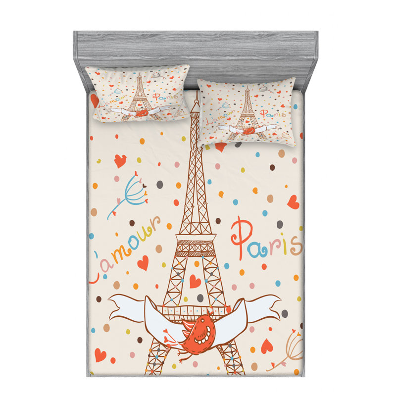 Microfiber Sheet Set, Queen Sheet Set with Fitted Sheet