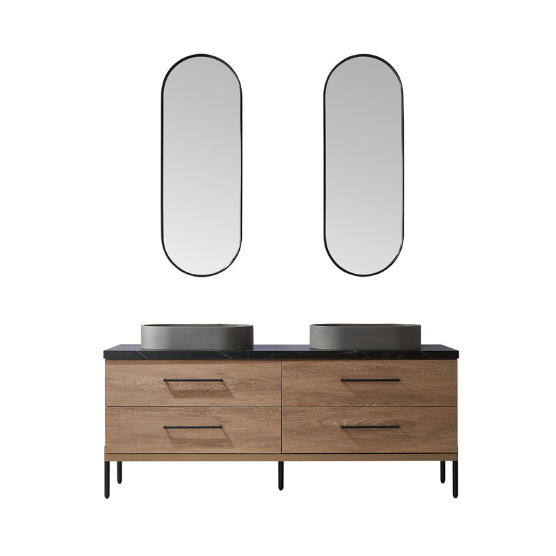 Ensemble de meuble-lavabo double 72 po avec miroir Northcutt