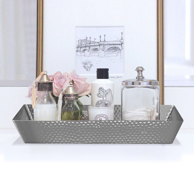 Tatara Group Decorative Basket, 2" H x 12" W x 4.25" D, Shiny