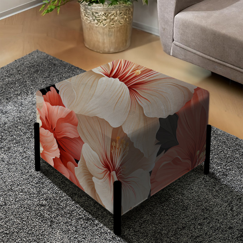 Motif tropical de chuchotement tropical - repose-pieds carré tropical