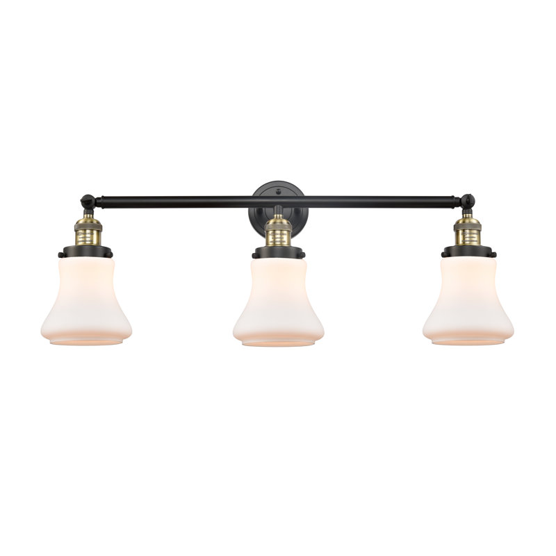 Edda 3 - Light Dimmable Vanity Light, Black Antique Brass, Matte White, 6 Watt Vinage LED Bulb