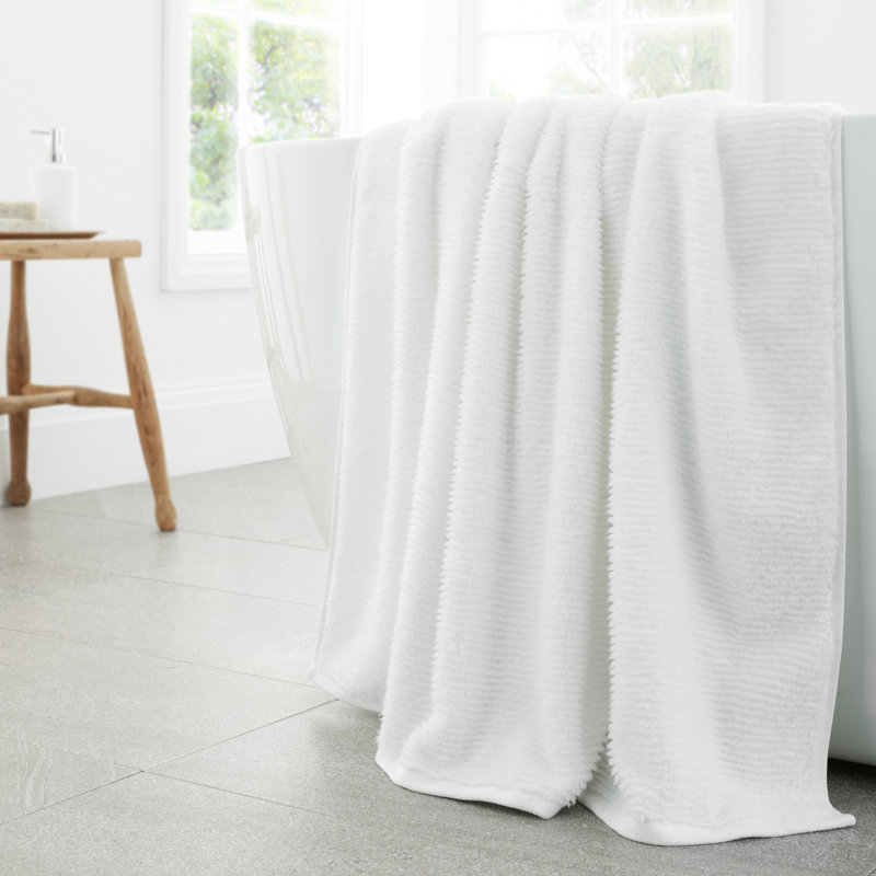 Soft Zero Twist Spa Towel 100% Cotton Bath Towel, White