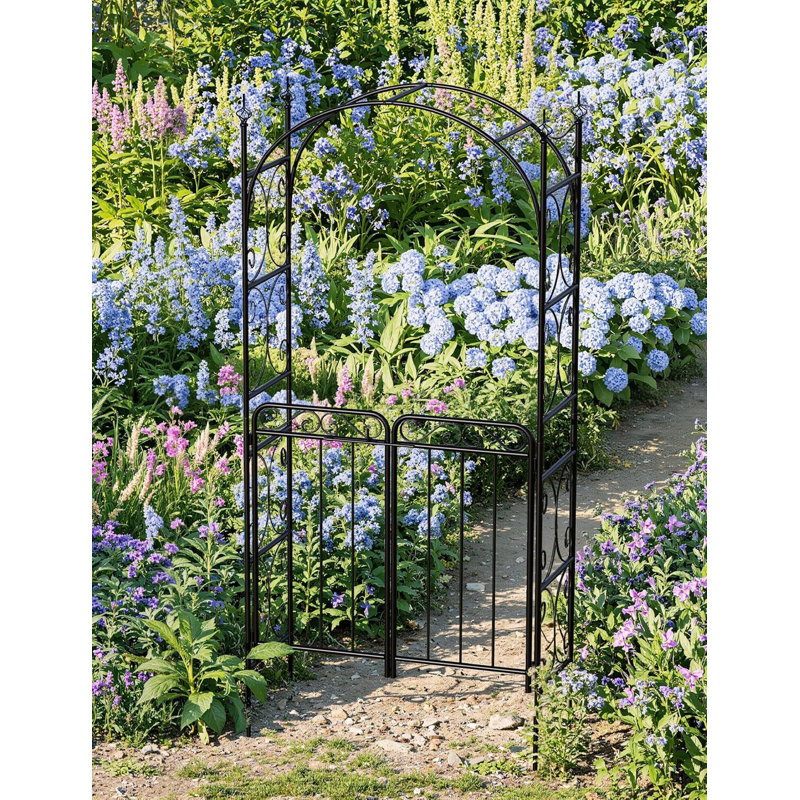 Tonnelle de jardin haute de 8 pi avec barrière, pour la décoration extérieure