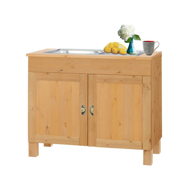 Edgarton 100cm Single Bathroom Vanity Base Only, Stain Wax