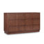 Commode en bois massif 6 tiroirs avec façade en roseaux Potomac-1417767317