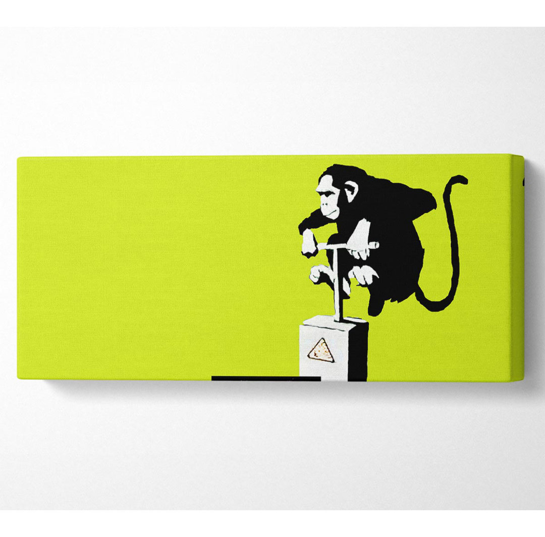 Monkey Detonator Lime - Leinwand Wrapped Kunstdrucke