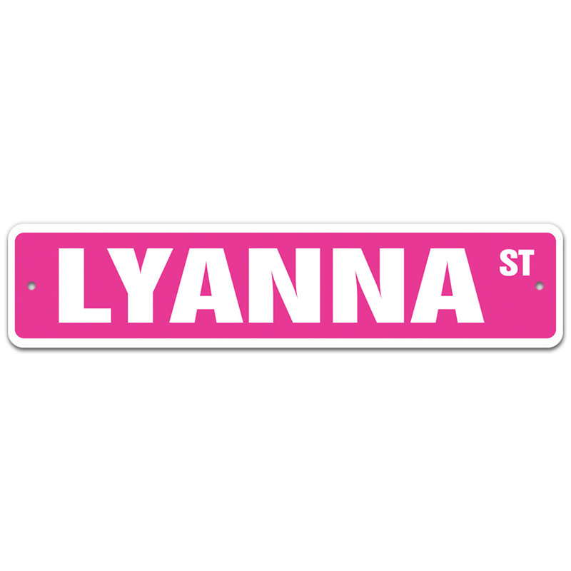 Plaque de rue Amryis, H 6 po x l 24 po x P 0,1 po