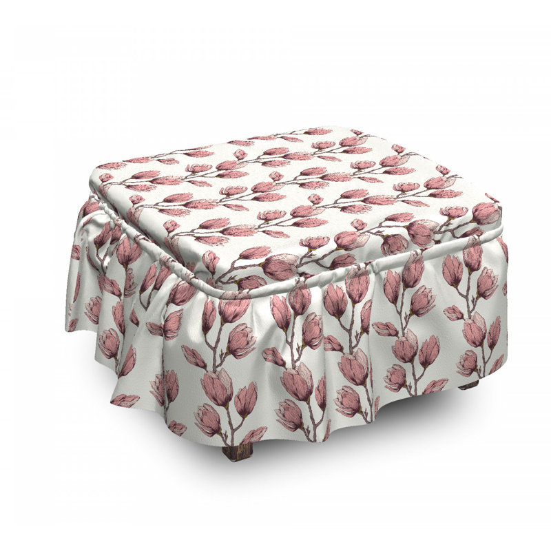 Housse pour repose-pieds à fleurs féminin féminin