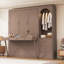 Grand lit escamotable, grand lit escamotable pliable avec tablette de rangement, tringle à DEL et 3 tiroirs-792368383