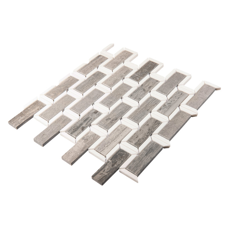 Turret Natural Stone Tile Mosaic Sheet, Quinn