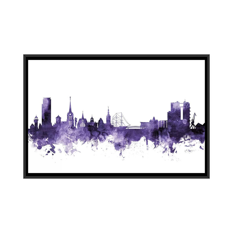 « halmstad, suède horizon » par michael tompsett, impression sur toile tendue, H 18 po x l 26 po x P 1,5 po, Pas de tapis