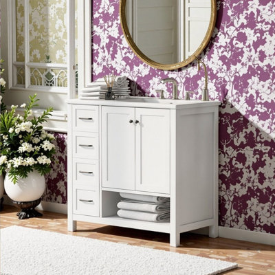 Meuble-lavabo 36 po avec tiroirs de meuble-lavabo